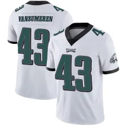 Men's Ben VanSumeren Philadelphia Eagles No.43 Limited Vapor Untouchable Jersey - White
