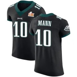 Men's Braden Mann Philadelphia Eagles No.10 Elite Alternate Vapor Untouchable Super Bowl LIX Jersey - Black