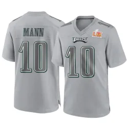 Men's Braden Mann Philadelphia Eagles No.10 Game Atmosphere Fashion Super Bowl LIX Jersey - Gray