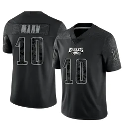 Men's Braden Mann Philadelphia Eagles No.10 Limited Reflective Jersey - Black