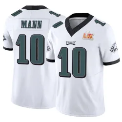 Men's Braden Mann Philadelphia Eagles No.10 Limited Vapor F.U.S.E. Super Bowl LIX Jersey - White