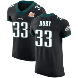 Men's Bradley Roby Philadelphia Eagles No.33 Elite Alternate Vapor Untouchable Super Bowl LIX Jersey - Black