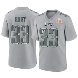 Men's Bradley Roby Philadelphia Eagles No.33 Game Atmosphere Fashion Super Bowl LIX Jersey - Gray