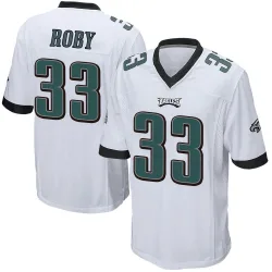 Men's Bradley Roby Philadelphia Eagles No.33 Game Jersey - White