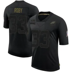Men's Bradley Roby Philadelphia Eagles No.33 Limited 2020 Salute To Service Jersey - Black