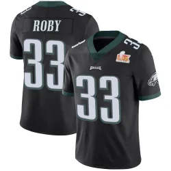 Men's Bradley Roby Philadelphia Eagles No.33 Limited Alternate Vapor Untouchable Super Bowl LIX Jersey - Black