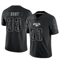 Men's Bradley Roby Philadelphia Eagles No.33 Limited Reflective Jersey - Black