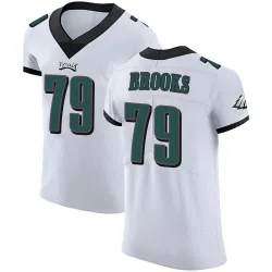 Brandon Brooks Philadelphia Eagles Game-Used #79 White Jersey from the  2017-18 and 2018-19