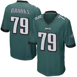 Men's Brandon Brooks Philadelphia Eagles No.79 Game Team Color Jersey - Green