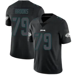 Men's Brandon Brooks Philadelphia Eagles No.79 Limited Jersey - Black Impact