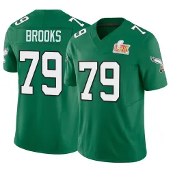 Men's Brandon Brooks Philadelphia Eagles No.79 Limited Kelly Alternate Vapor F.U.S.E. Super Bowl LIX Jersey - Green