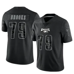 Men's Brandon Brooks Philadelphia Eagles No.79 Limited Reflective Jersey - Black