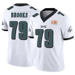 Men's Brandon Brooks Philadelphia Eagles No.79 Limited Vapor F.U.S.E. Super Bowl LIX Jersey - White