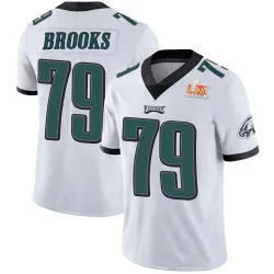 Men's Brandon Brooks Philadelphia Eagles No.79 Limited Vapor Untouchable Super Bowl LIX Jersey - White
