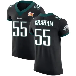 Men's Brandon Graham Philadelphia Eagles No.55 Elite Alternate Vapor Untouchable Super Bowl LIX Jersey - Black