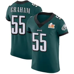 Men's Brandon Graham Philadelphia Eagles No.55 Elite Midnight Team Color Vapor Untouchable Super Bowl LIX Jersey - Green