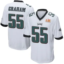 Men's Brandon Graham Philadelphia Eagles No.55 Game Super Bowl LIX Jersey - White