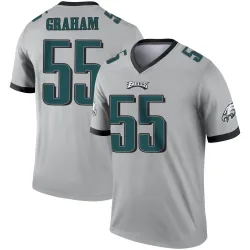 Men's Brandon Graham Philadelphia Eagles No.55 Legend Silver Inverted Jersey