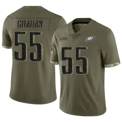 Men's Brandon Graham Philadelphia Eagles No.55 Limited 2022 Salute To Service Jersey - Olive