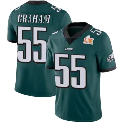 Men's Brandon Graham Philadelphia Eagles No.55 Limited Midnight Team Color Vapor Untouchable Super Bowl LIX Jersey - Green