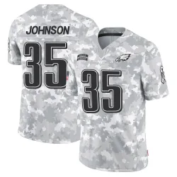 Men's Brandon Johnson Philadelphia Eagles No.35 Limited 2024 Salute to Service Jersey - Arctic Camo