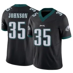 Men's Brandon Johnson Philadelphia Eagles No.35 Limited Vapor F.U.S.E. Jersey - Black