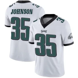Men's Brandon Johnson Philadelphia Eagles No.35 Limited Vapor Untouchable Jersey - White