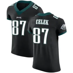 Men's Brent Celek Philadelphia Eagles No.87 Elite Alternate Vapor Untouchable Jersey - Black