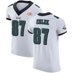 Men's Brent Celek Philadelphia Eagles No.87 Elite Vapor Untouchable Super Bowl LIX Jersey - White