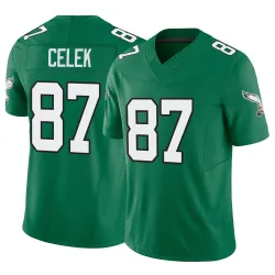 Men's Brent Celek Philadelphia Eagles No.87 Limited Kelly Alternate Vapor F.U.S.E. Jersey - Green