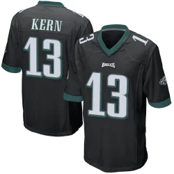 Men's Brett Kern Philadelphia Eagles No.13 Game Alternate Jersey - Black