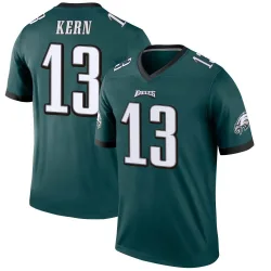Men's Brett Kern Philadelphia Eagles No.13 Legend Jersey - Green