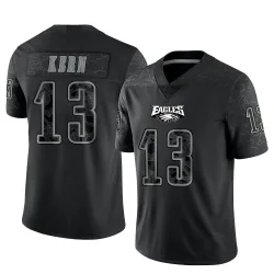 Men's Brett Kern Philadelphia Eagles No.13 Limited Reflective Jersey - Black