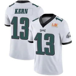 Men's Brett Kern Philadelphia Eagles No.13 Limited Vapor Untouchable Super Bowl LIX Jersey - White