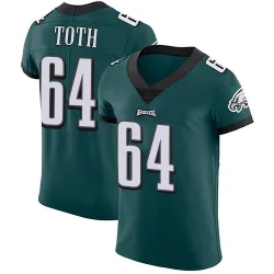 Men's Brett Toth Philadelphia Eagles No.64 Elite Midnight Team Color Vapor Untouchable Jersey - Green