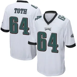 Men's Brett Toth Philadelphia Eagles No.64 Game Jersey - White