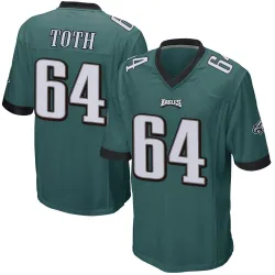 Men's Brett Toth Philadelphia Eagles No.64 Game Team Color Jersey - Green