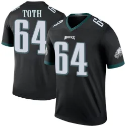Men's Brett Toth Philadelphia Eagles No.64 Legend Color Rush Jersey - Black