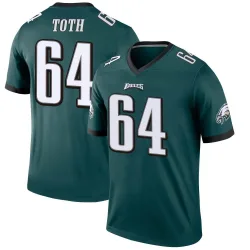 Men's Brett Toth Philadelphia Eagles No.64 Legend Jersey - Green