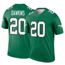 Men's Brian Dawkins Philadelphia Eagles No.20 Legend Kelly Alternate Jersey - Green