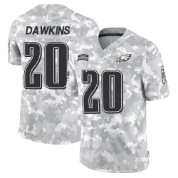 Men's Brian Dawkins Philadelphia Eagles No.20 Limited 2024 Salute to Service Jersey - Arctic Camo