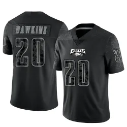 Men's Brian Dawkins Philadelphia Eagles No.20 Limited Reflective Jersey - Black