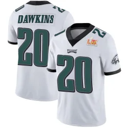 Men's Brian Dawkins Philadelphia Eagles No.20 Limited Vapor Untouchable Super Bowl LIX Jersey - White