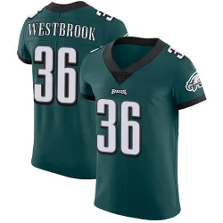 Men's Brian Westbrook Philadelphia Eagles No.36 Elite Midnight Team Color Vapor Untouchable Jersey - Green