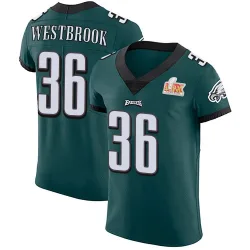 Men's Brian Westbrook Philadelphia Eagles No.36 Elite Midnight Team Color Vapor Untouchable Super Bowl LIX Jersey - Green