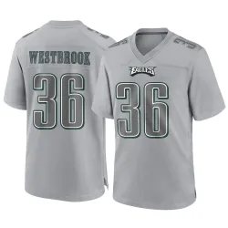 Men's Brian Westbrook Philadelphia Eagles No.36 Game Atmosphere Fashion Jersey - Gray