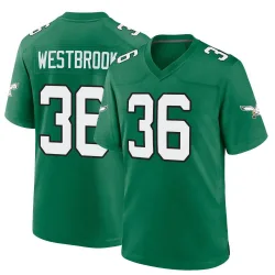 Men's Brian Westbrook Philadelphia Eagles No.36 Game Kelly Alternate Jersey - Green