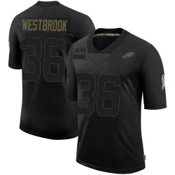 Men's Brian Westbrook Philadelphia Eagles No.36 Limited 2020 Salute To Service Jersey - Black