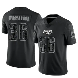Men's Brian Westbrook Philadelphia Eagles No.36 Limited Reflective Jersey - Black