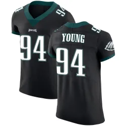 Men's Byron Young Philadelphia Eagles No.94 Elite Alternate Vapor Untouchable Jersey - Black
